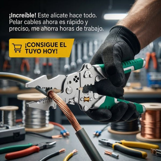 Alicate Medidor de Voltaje Multifunción Plegable