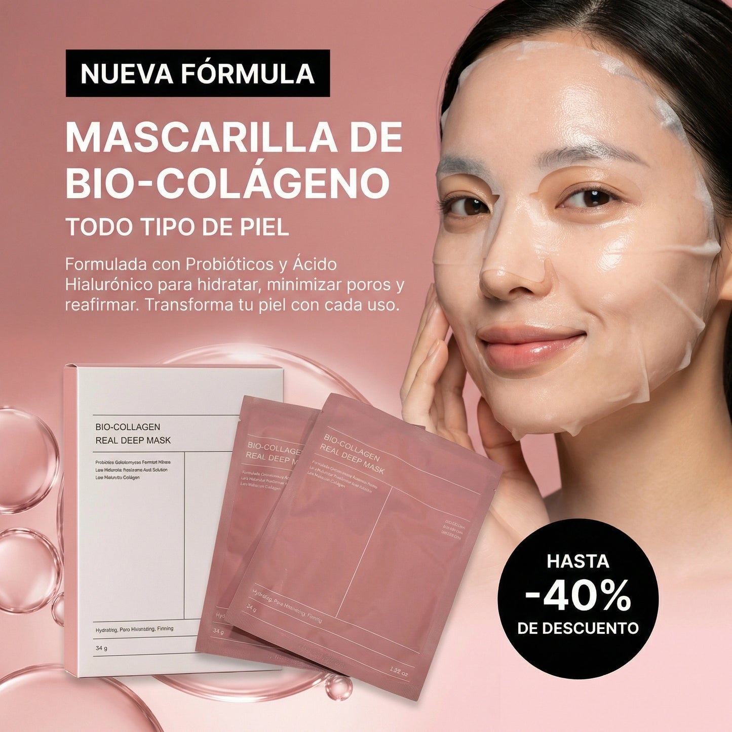 Kit de Mascarillas De Colageno Coreanas