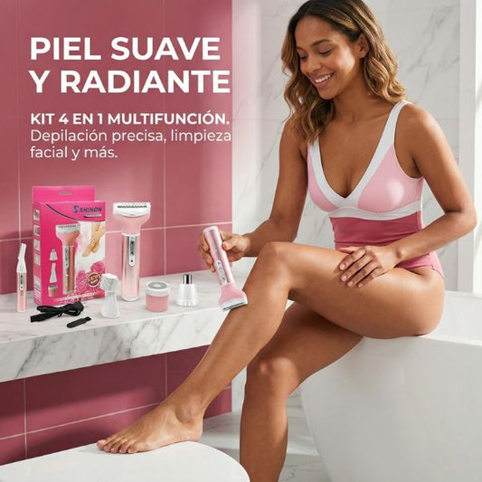 SilkGlide™ - Afeitado Suave 4 en 1 (piernas, bikini, nariz y cejas)
