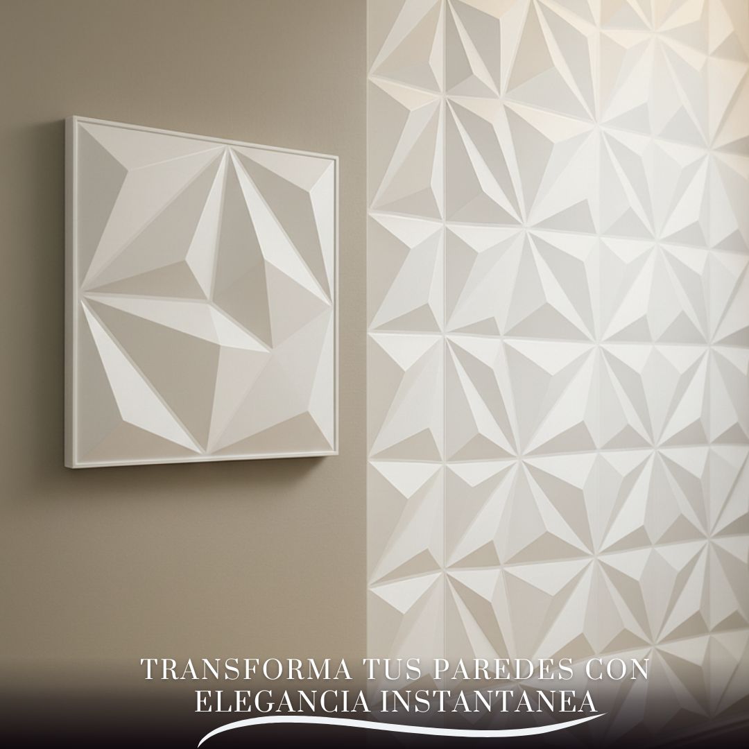 Paneles 3D Decorativos de PVC – Geométricos Elegantes X4 Unidades